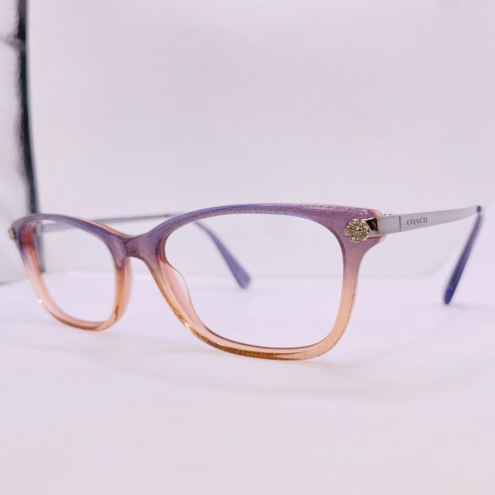 Coach Eyeglasses Frames HC 6142 5554 Violet Glitter Gradient 51 [] 17 140